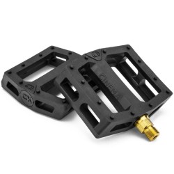 CINEMA CK Plastic Pedals Black with Gold Spindle